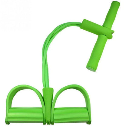 Natural Latex Foot Pedal Elastic Pull Rope with Handle Fitness Equipment Bodybuilding Expander - Anam Online