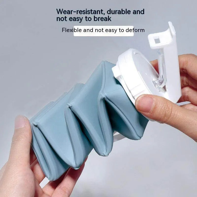 Foldable Water Bottle Sports Cup Portable Silicone Folding Cups Food Grade Cup Retractable Outdoor Travel Running Riding Camping - Anam Online