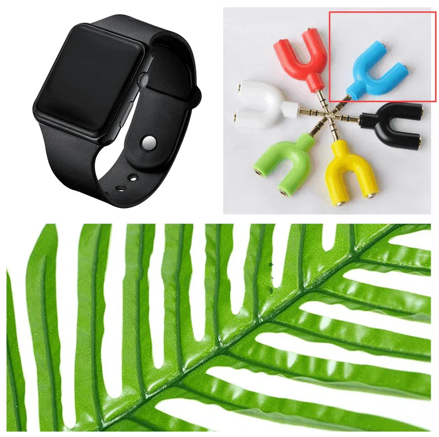 Square Electroplated LED Digital Watch - Anam Online