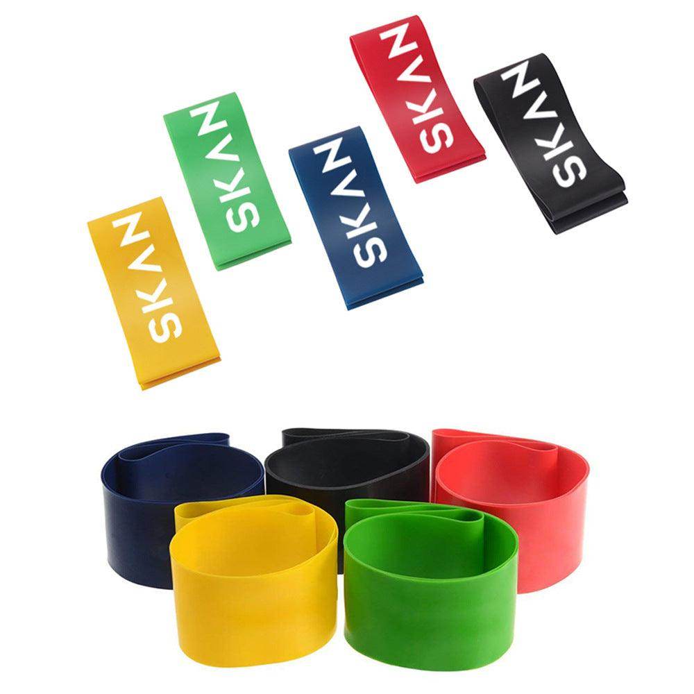 5 Level Resistance Rubber Bands Yoga Training Elastic Bands - Anam Online
