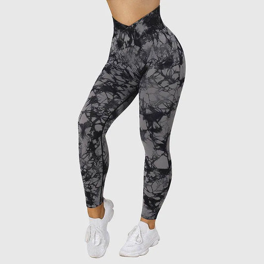 Seamless Tie Dye Leggings Women Yoga Pants Push Up Sport Fitness Running Gym Leggings - Anam Online