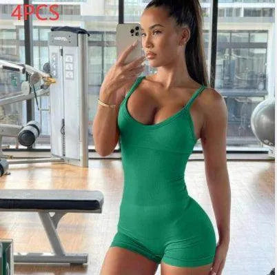 Spaghetti Strap Sports Jumpsuit – Sleek & Comfy Activewear - Anam Online