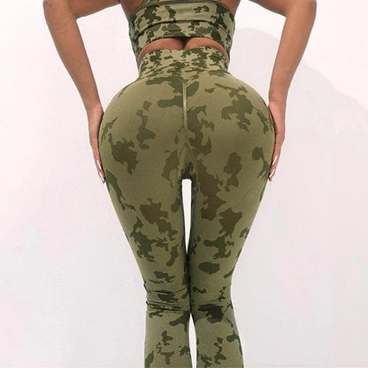 Fashion Camouflage High-Waist Yoga Pants | Seamless Leggings for Women – Stretch, Butt Lift & Fitness Ready - Anam Online