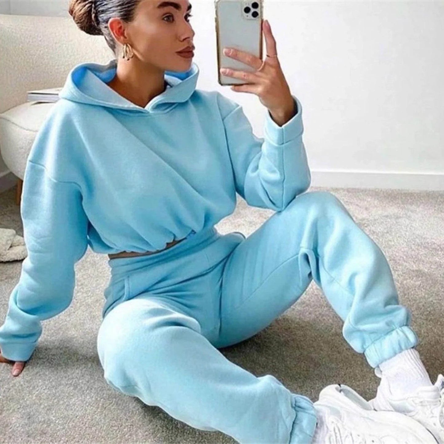 Stylish Jogging Suits for Women - 2 Piece Sweatsuits, Tracksuits, Sexy Long Sleeve Hoodie & Casual Fitness Sportswear - Anam Online