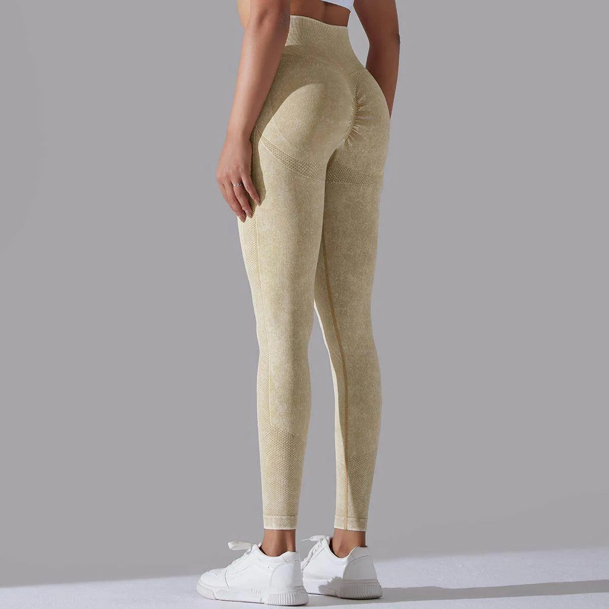 Knitted Seamless Yoga Pants Running Sports Fitness High Waist Butt Lifting Leggings Women Clothing - Anam Online