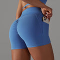 Yoga Shorts With Phone Pocket Design Fitness Sports Pants For Women Clothing - Anam Online