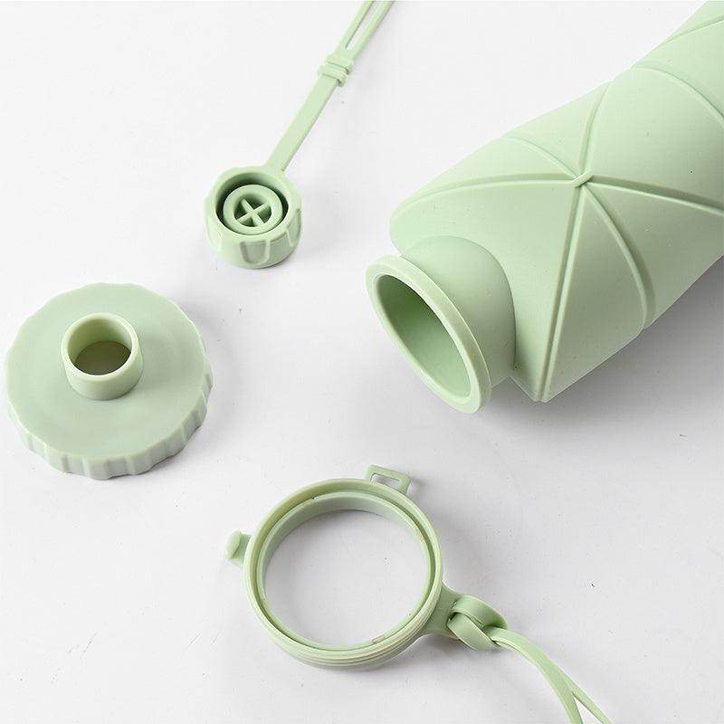 600ml Folding Silicone Water Bottle Sports Water Bottle Outdoor Travel Portable Water Cup Running Riding Camping Hiking Kettle - Anam Online