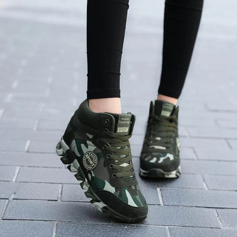 Women's Casual Camouflage Increased Sneakers - Anam Online