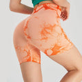 Tie-dye Printed Yoga Pants Summer Quick-drying Fitness Shorts Sexy High-waisted Hip-lifting Leggings Women Pants - Anam Online