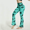 Fashion Tie Dye Printed Yoga Bell-Bottomed Pants Seamless High Waist Quick-drying Fitness Running Sports Leggings Women Flares - Anam Online