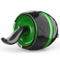 Black and green ab roller on a white background