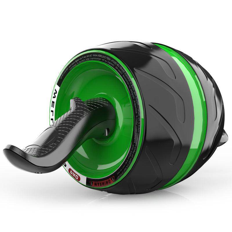 Black and green ab roller on a white background
