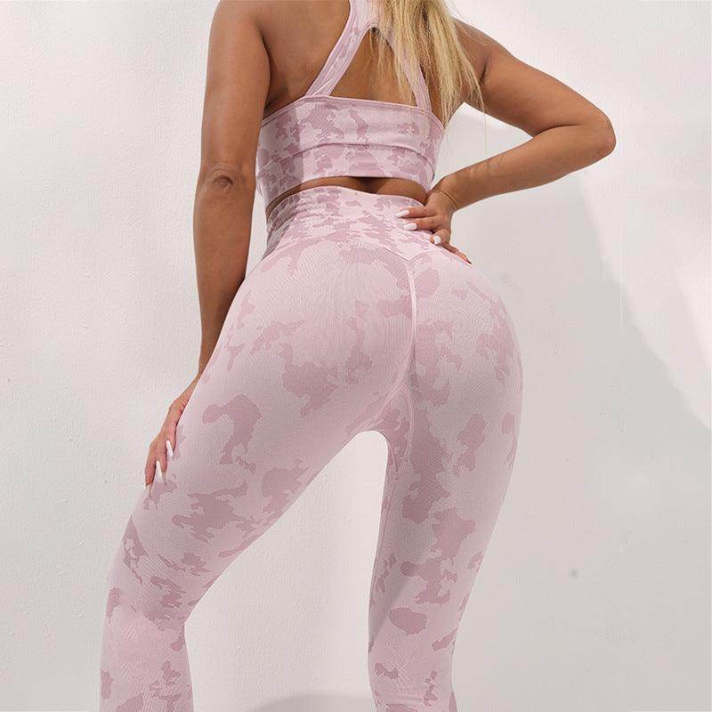 Fashion Camouflage High-Waist Yoga Pants | Seamless Leggings for Women – Stretch, Butt Lift & Fitness Ready - Anam Online