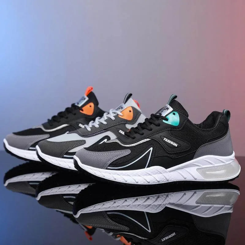 Fashion Breathable Lace Up Mesh Sports Shoes For Men Casual Outdoor Running Walking Shoes - Anam Online