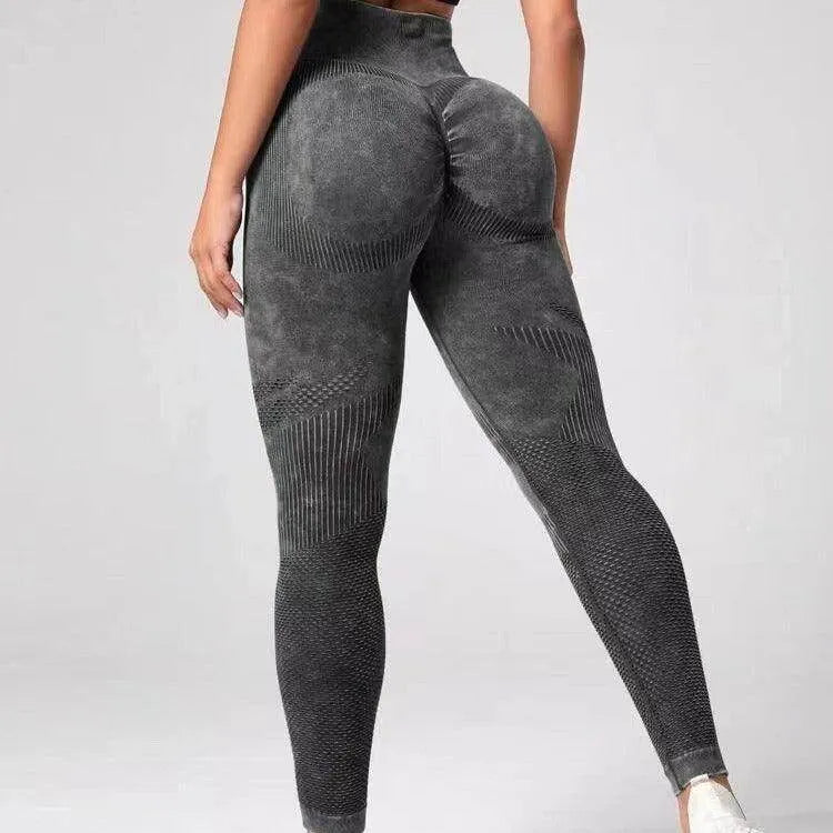 Hollow Design Seamless Leggings High Waist Hip Lifting Running Sports Fitness Yoga Pants Fashion Women Clothing - Anam Online