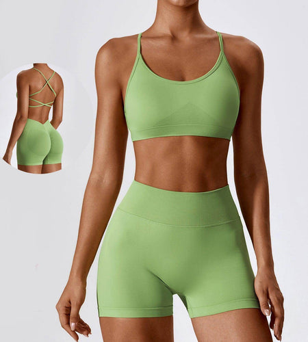 Seamless Beauty Back Yoga Clothes Running Quick-drying Tight Sports Fitness Clothes Suit Women - Anam Online