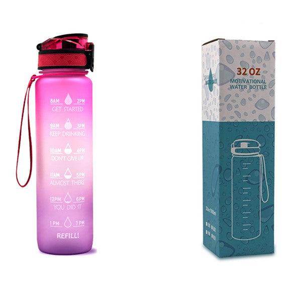 1L Tritan Water Bottle With Time Marker Bounce Cover Motivational Water Bottle Cycling Leakproof Cup For Sports Fitness Bottles - Anam Online