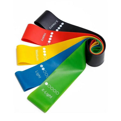 Yoga Resistance Rubber Bands Indoor Outdoor Fitness Equipment 0.35mm-1.1mm Pilates Sport Training Workout Elastic Bands - Anam Online