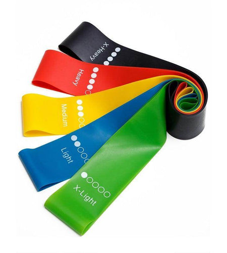 Yoga Resistance Rubber Bands Indoor Outdoor Fitness Equipment 0.35mm-1.1mm Pilates Sport Training Workout Elastic Bands - Anam Online