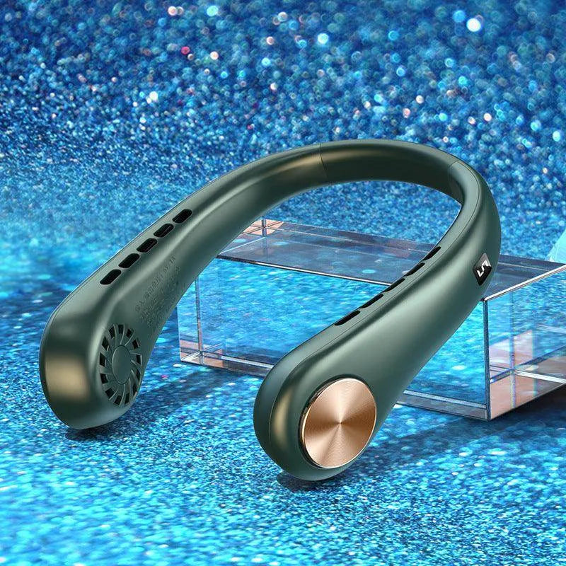 New Mini Neck Fan Portable Bladeless Hanging Neck Rechargeable Air Cooler Mini Summer Sports Fans - Anam Online