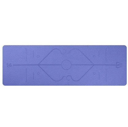 Non Slip TPE Yoga Mat Position Line Beginner - Anam Online
