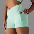 Yoga Shorts With Phone Pocket Design Fitness Sports Pants For Women Clothing - Anam Online