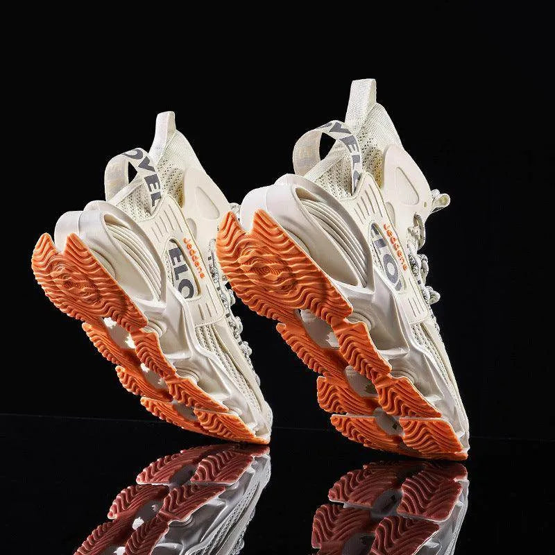 Men's Shoes Thick-Soled Height Increase Shoes Men's Trendy Sneakers - Trainers - Anam Online