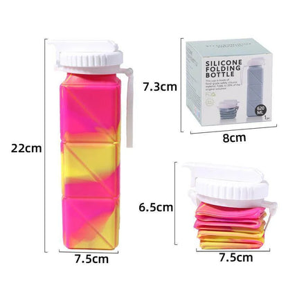 Foldable Water Bottle Sports Cup Portable Silicone Folding Cups Food Grade Cup Retractable Outdoor Travel Running Riding Camping - Anam Online