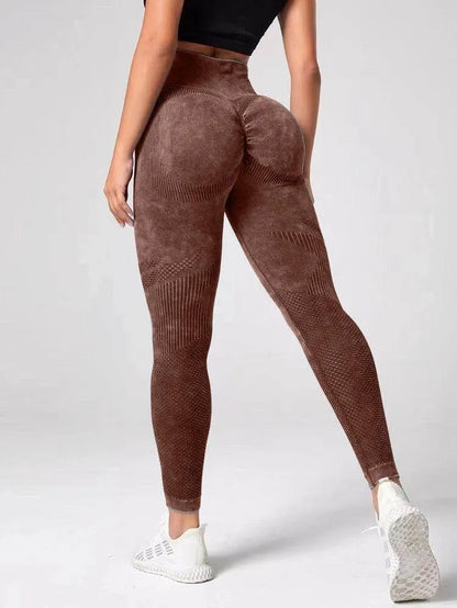 Hollow Design Seamless Leggings High Waist Hip Lifting Running Sports Fitness Yoga Pants Fashion Women Clothing - Anam Online