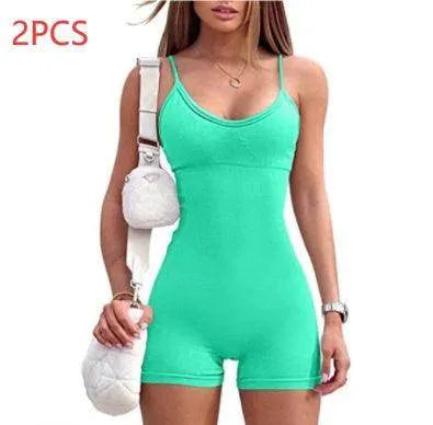 Spaghetti Strap Sports Jumpsuit – Sleek & Comfy Activewear - Anam Online