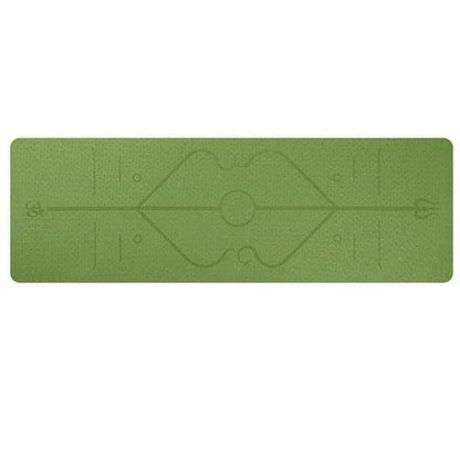 Non Slip TPE Yoga Mat Position Line Beginner - Anam Online
