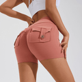 High Waist Hip Lifting Shorts With Pockets Quick Dry Yoga Fitness Sports Pants Summer Women Clothes - Anam Online
