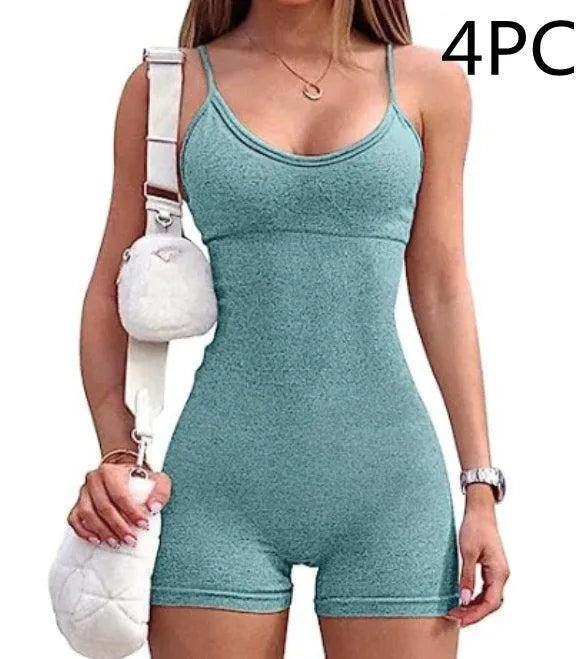 Spaghetti Strap Sports Jumpsuit – Sleek & Comfy Activewear - Anam Online