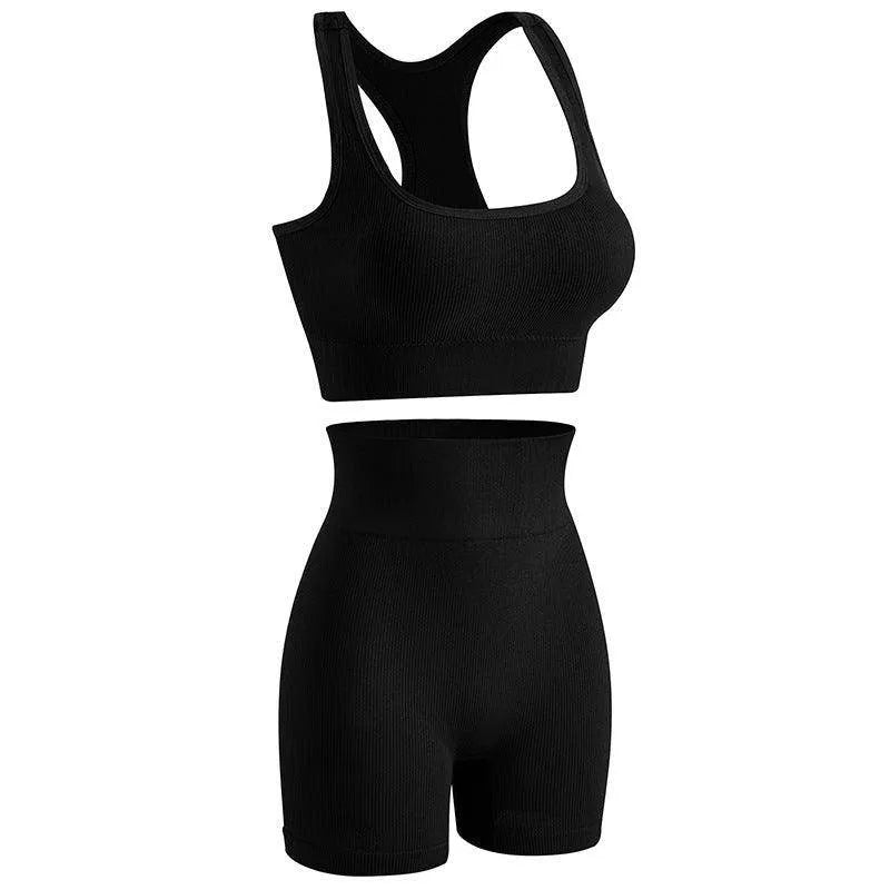 Women's Wireless Sports Yoga Bra And Shorts Suit - Anam Online