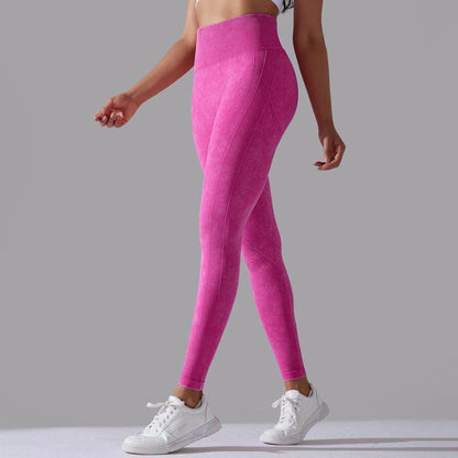 Knitted Seamless Yoga Pants Running Sports Fitness High Waist Butt Lifting Leggings Women Clothing - Anam Online