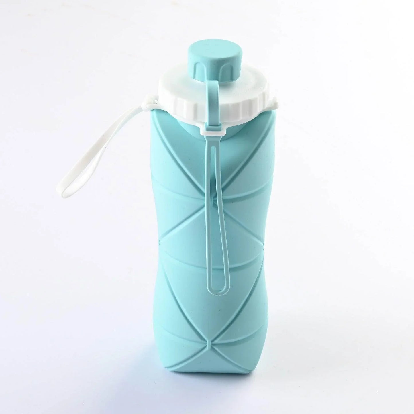 600ml Folding Silicone Water Bottle Sports Water Bottle Outdoor Travel Portable Water Cup Running Riding Camping Hiking Kettle - Anam Online