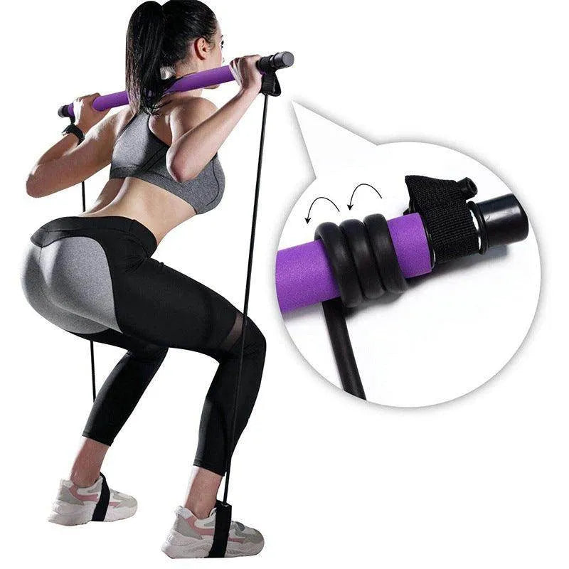Fitness Yoga Pilates Bar Portable Gym Accessories Sport Elastic Bodybuilding Resistance Bands For Home Trainer Workout Equipment - Anam Online