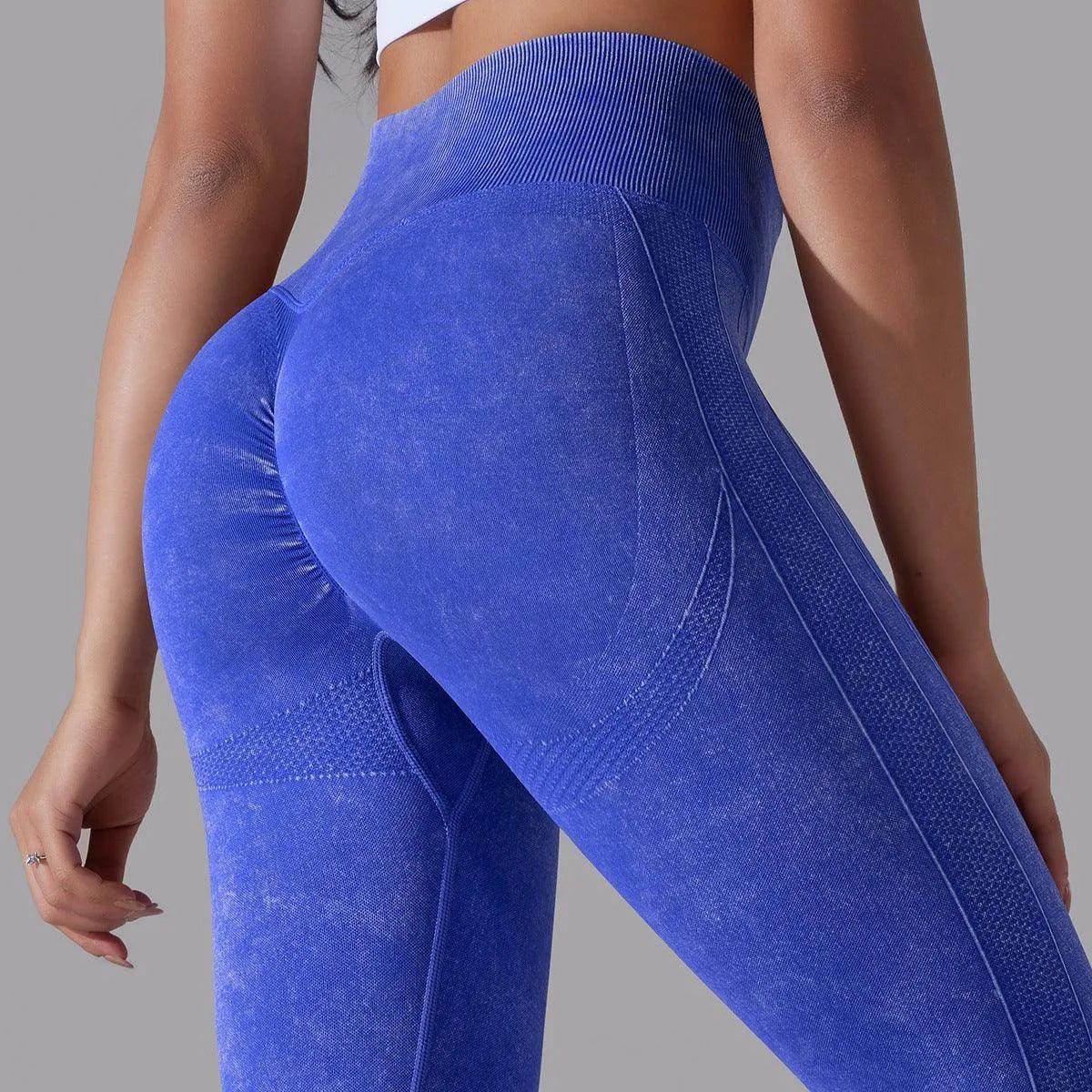 Knitted Seamless Yoga Pants Running Sports Fitness High Waist Butt Lifting Leggings Women Clothing - Anam Online