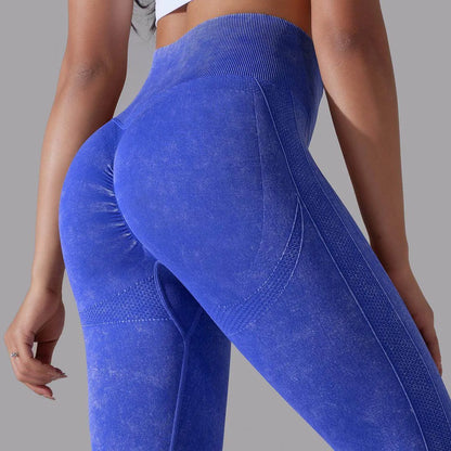 Knitted Seamless Yoga Pants Running Sports Fitness High Waist Butt Lifting Leggings Women Clothing - Anam Online