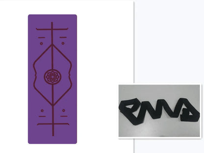 Non Slip TPE Yoga Mat Position Line Beginner - Anam Online