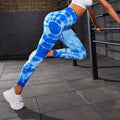 New Tie Dye Printed Yoga Pants Women Seamless High Waist Hip Lifting Fitness Running Sports Leggings - Anam Online