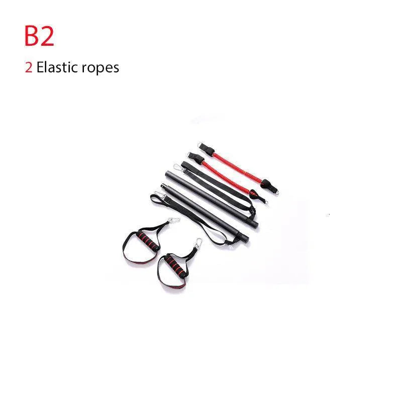 Body Workout Trainer Bar with Resistance Bands Rubber Buckles - Anam Online