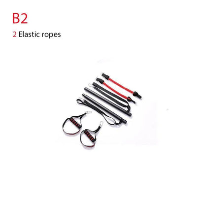Body Workout Trainer Bar with Resistance Bands Rubber Buckles - Anam Online