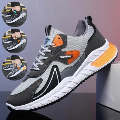 Fashion Breathable Lace Up Mesh Sports Shoes For Men Casual Outdoor Running Walking Shoes - Anam Online