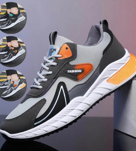 Fashion Breathable Lace Up Mesh Sports Shoes For Men Casual Outdoor Running Walking Shoes - Anam Online