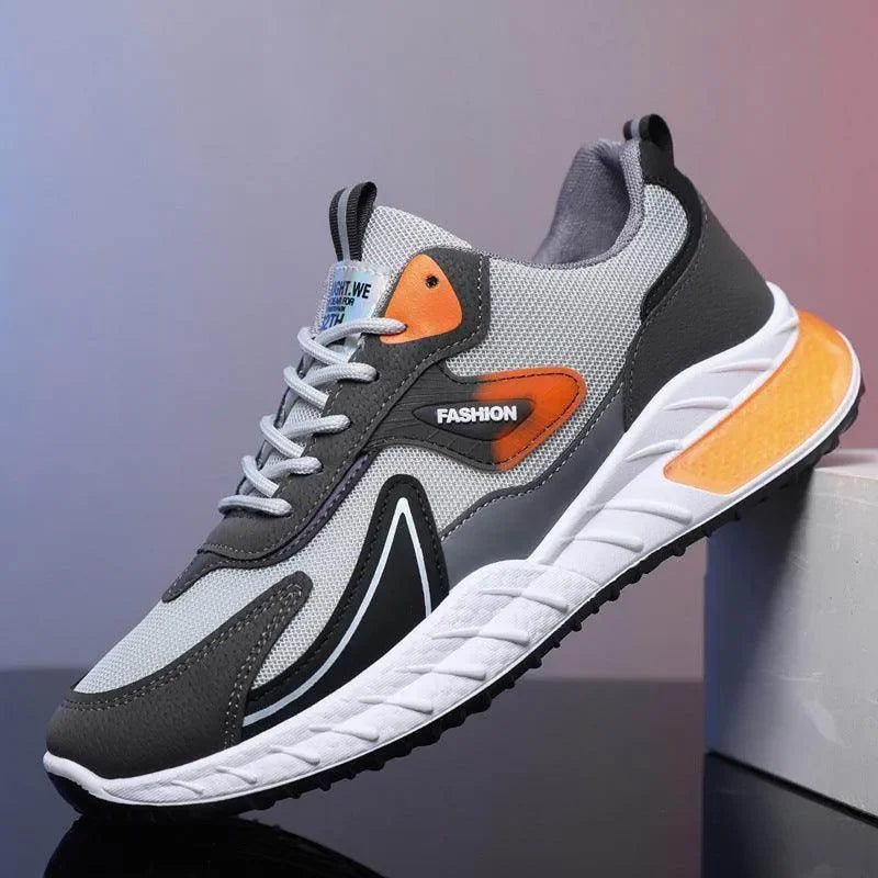 Fashion Breathable Lace Up Mesh Sports Shoes For Men Casual Outdoor Running Walking Shoes - Anam Online