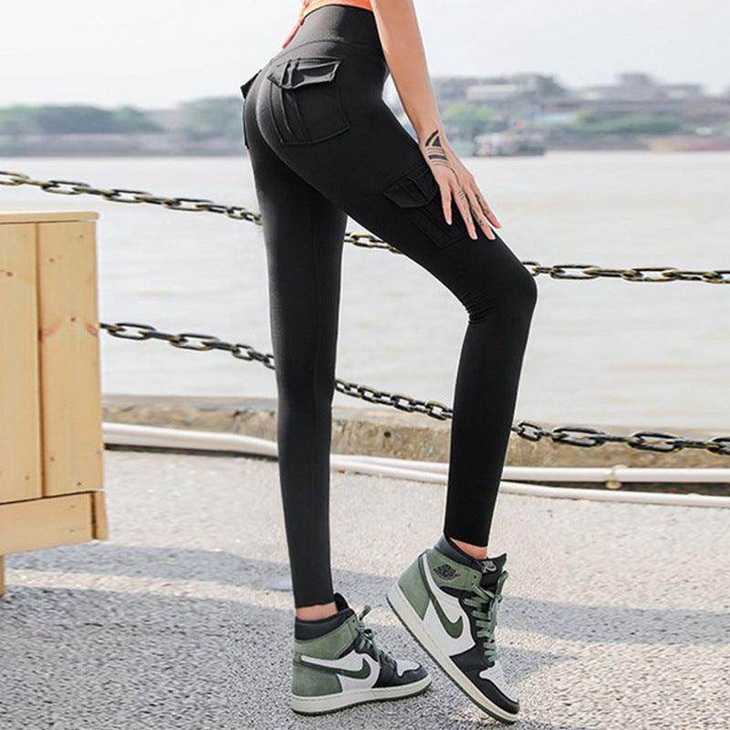 High Waist Leggings with Pockets Workout Gym Legging Scrunch Butt Yoga Pants - Anam Online