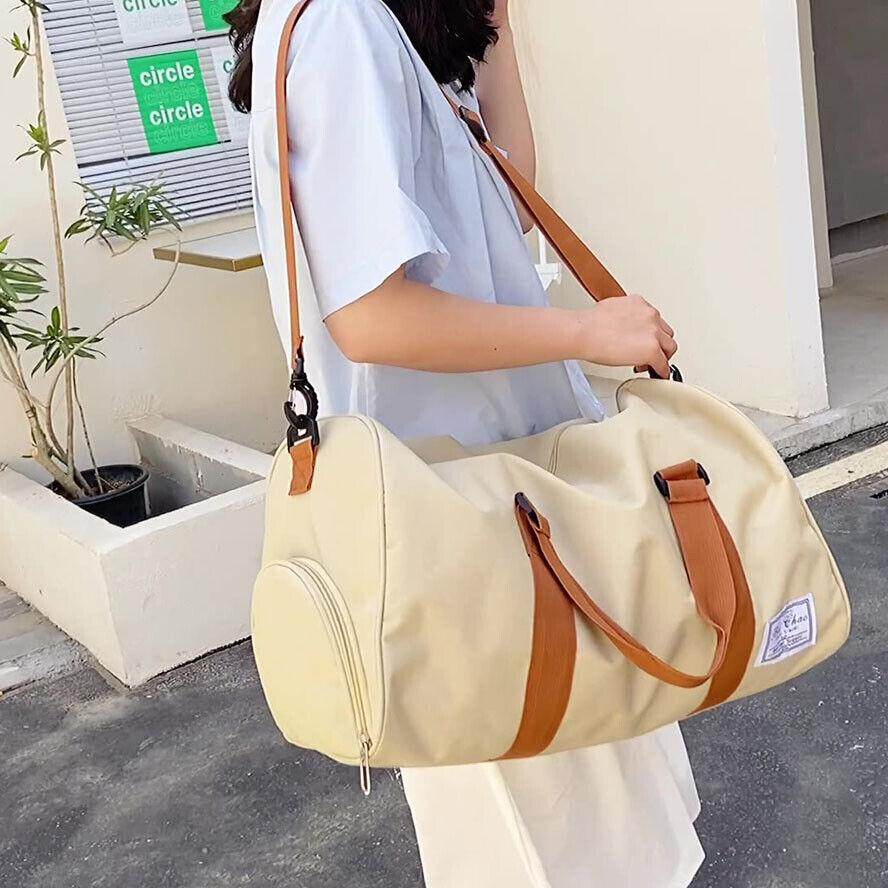 Men & Ladies Sports Duffle Travel Bag Lager Canvas Leisure Work Gym Holdall Bags - Anam Online