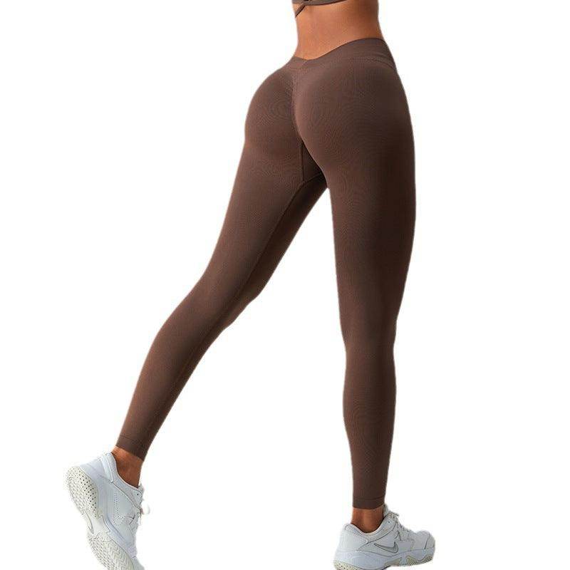 Seamless V Waist Yoga Pants Female High Waist Hip Lift - Anam Online
