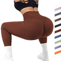 High Waist Seamless Leggings Threaded Knitted Fitness Pants Solid Women's Slimming Sports Yoga Pants Elastic Running Sport Leggings - Anam Online